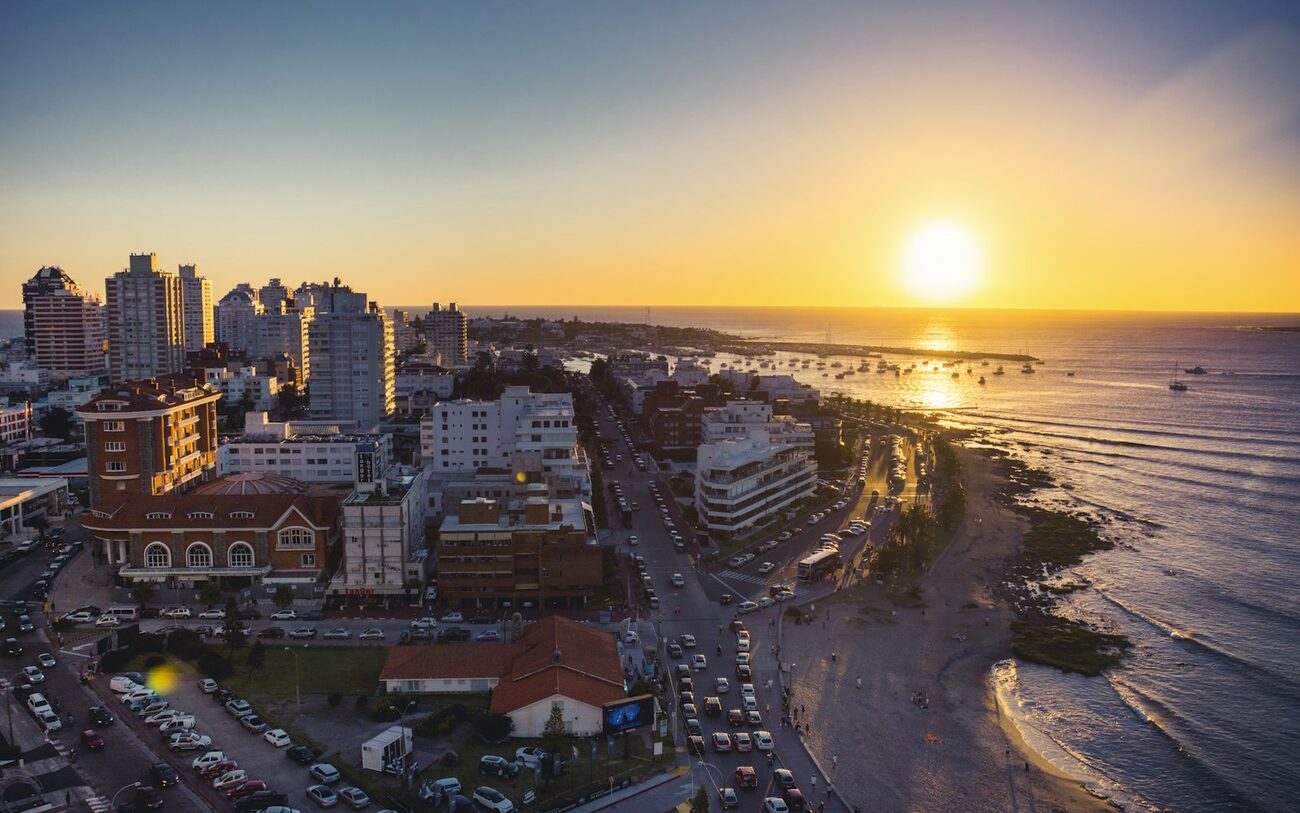 The Montevideo sign on the city’s waterfront, Uruguay